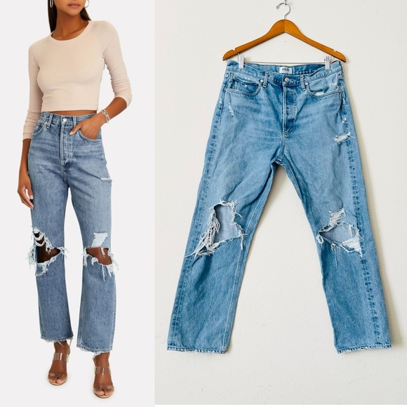 Agolde Denim - Agolde SIZE 30 ‘90s midrise loose fit distressed jeans